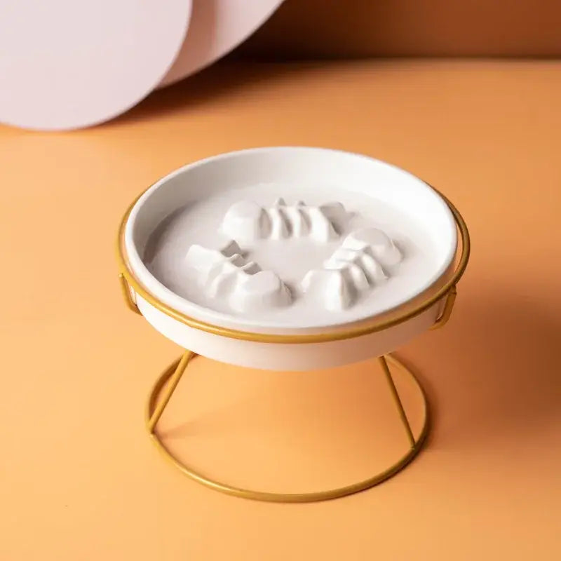 Gamelle Chat Anti-Glouton Surélevée - OR