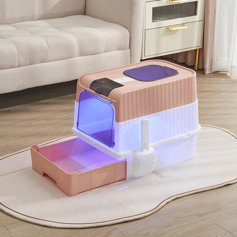 Bac à Litière Fermé pour Chat | Maison Litière Anti Odeur