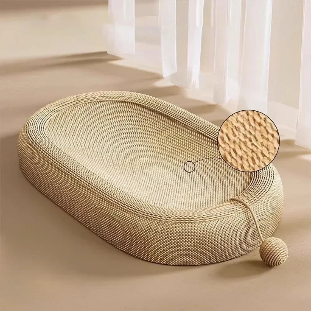 Griffoir pour Chat en Sisal avec Jouet Balle – Tapis à Griffer et Aire de Jeu pour Chat