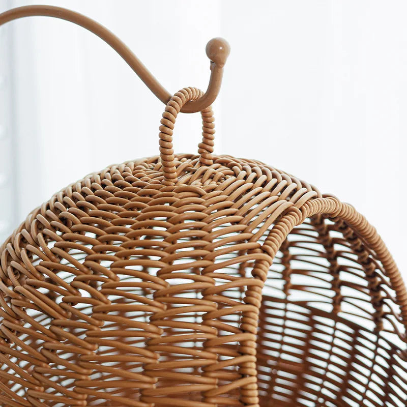 Panier Suspendu pour Chat en Rotin | Lit Cocoon Design pour Chat