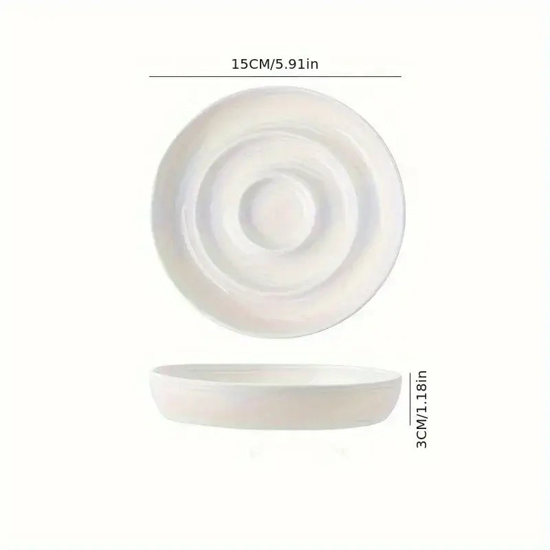 Gamelle Anti-Glouton Spirale en céramique - Blanc