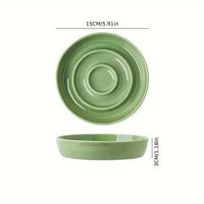 Gamelle Anti-Glouton Spirale en céramique - Vert