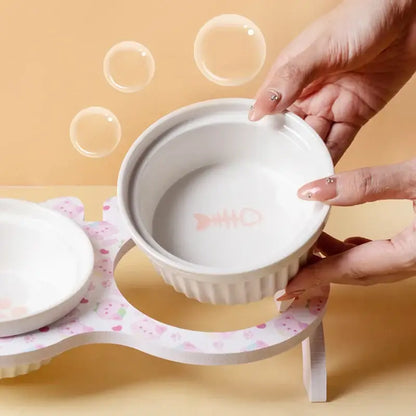 Gamelle Double en Céramique pour Chat